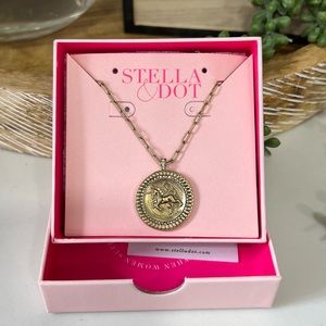 Stella & Dot Heritage Coin Gold Necklace